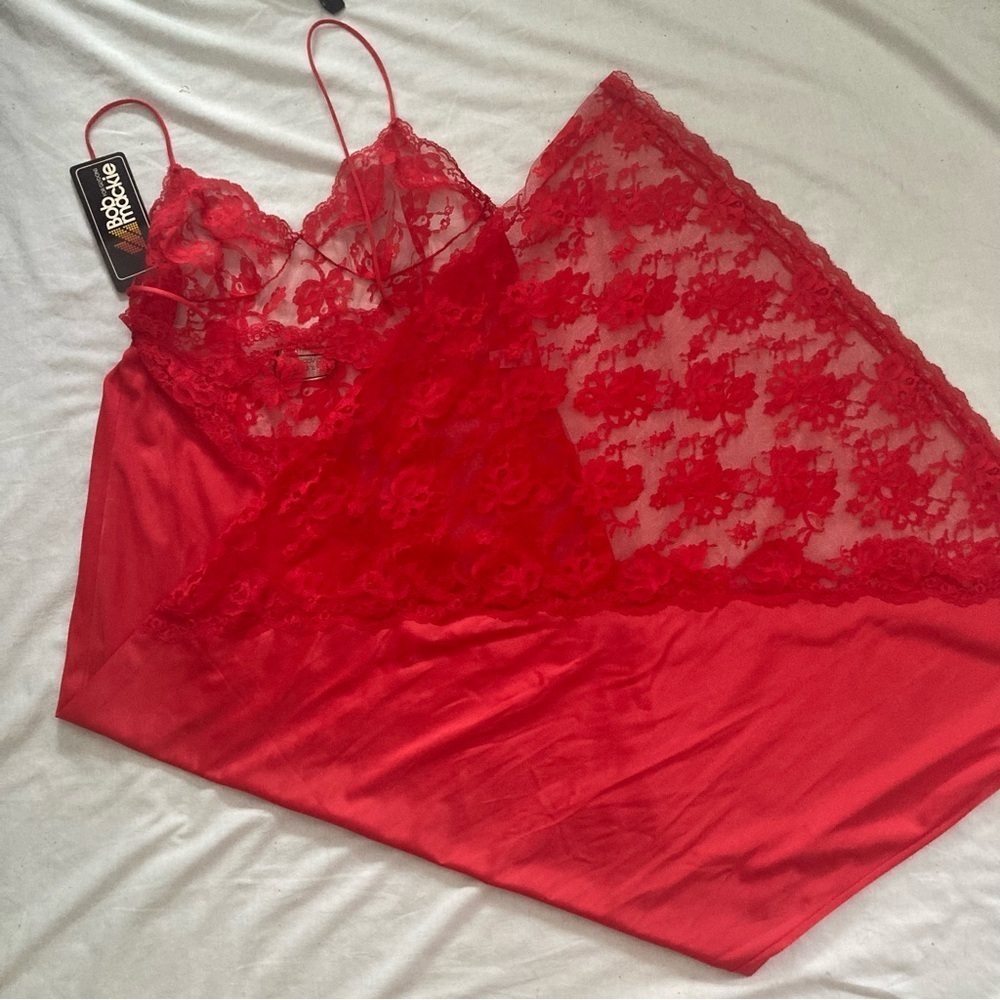 Vintage NWT Bob Mackie for Glydons Lace Slip Dress Old Hollywood Glam Lingerie M - Picture 10 of 14